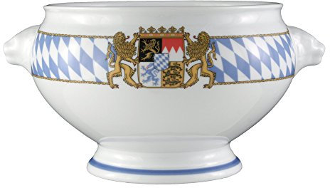 Seltmann Weiden 001.455459 Compact Bayern - Löwenkopfterrine/Terrine/Suppenterrine ohne Deckel - 3,0 l - Porzellan