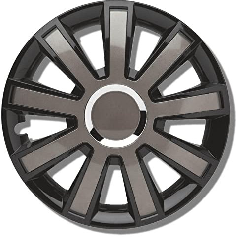 Albrecht 16 Zoll Radkappen schwarz/grau für Stahlfelgen - Flash Radzierblenden aus hochwertigem Kunststoff - Langlebige Radblenden in originaler Albrecht Verpackung - Made in EU