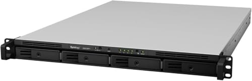 Synology RS815RP+ Serveur NAS Rack 1U pour 4 Disques Durs 3,5/2,5 2,4 GHz QuadCore 4 Go 4LAN GB USB 3.0 eSata Noir