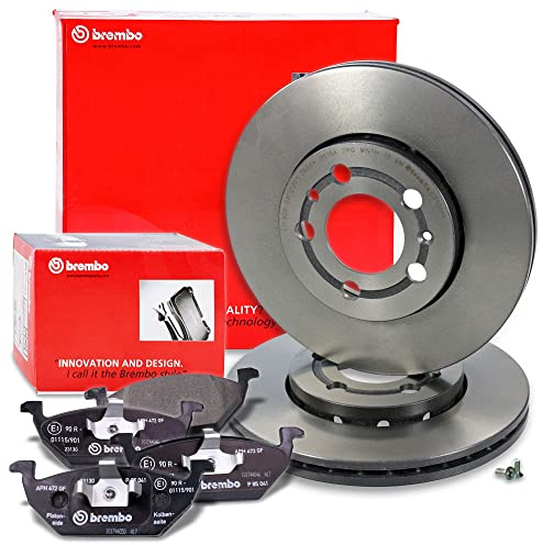 BREMBO Coated Disc Line Bremsenset Vorderachse inkl. Bremsscheiben Vorne Ø 256 mm Belüftet und Bremsbeläge Vorne