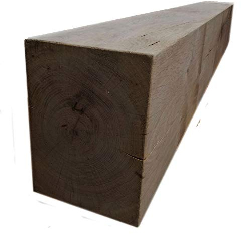 Celtic Timber Solid French Oak Air-Dried Beam Floating Shelf - Fireplace Mantle with Planed & Sanded Finish - Wood Mantle with Straight Edges for Home Decor - Contemporary 8''x6''x5 Ft Length