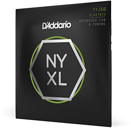D'Addario NYXL1156 Nickel Wound E-Gitarrensaiten, Medium Top/Extra-Heavy Bottom, 11-56
