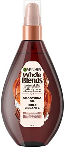 Garnier Whole Blends Smoothing Oil, Coconut Oil & Cocoa Butter Extracts 3.4 Fl Oz (1 Count)
