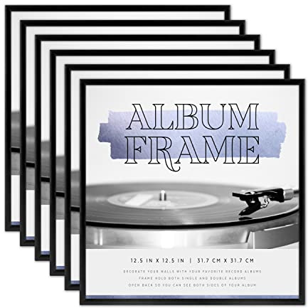 MCS Gallery Aluminum 12.5x12.5 Inch Album Cover Frame (6pk), Black (65506)