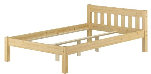 Erst-Holz®Einzelbett Massivholzbett Kiefer Natur 120x200 Futonbett ohne Rollrost 60.38-12 oR