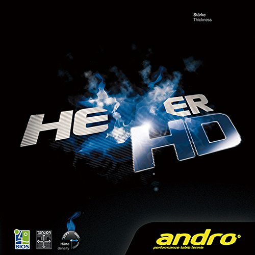 Andro 112208 Table Tennis Rubber, Rotation Tension System, Soft Rubber Back, Hexar HD 112208, Red 2.1
