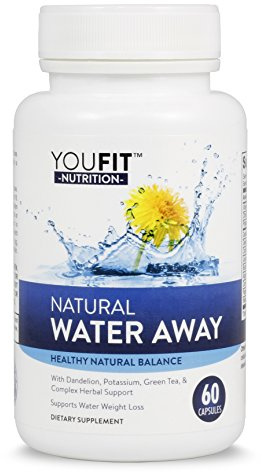 Water Pills for Bloating & Fluid Balance – Natural Herbal Diuretic Supplement for Water Retention & Occasional Swelling – Dandelion, Green Tea & Potassium – 60 Capsules