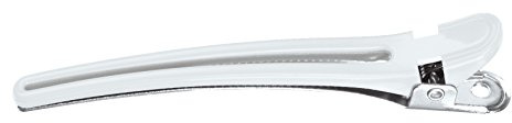 Comair 3150048 Haarclips Plastik/Aluminium, 10 Stück, 95 mm, weiß