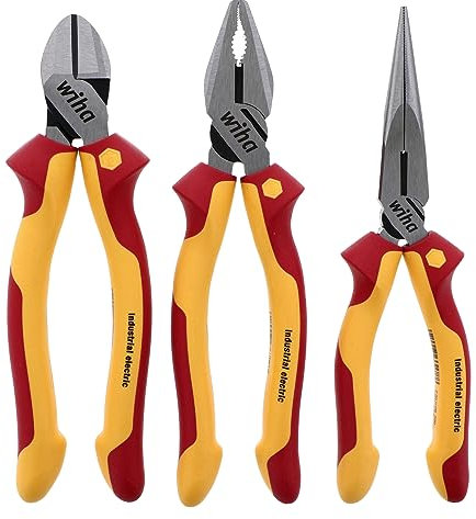 Wiha 32981 - Set di pinze industriali isolate, 3 pezzi