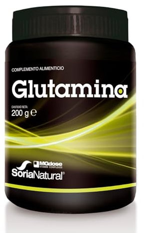 Soria Natural - vit&min L-Glutamina – Apoya la Recuperación en Muscular - Ayuda a Mejorar Determinadas Afecciones del Organismo - Origen 100% Natural - Bote de 200g