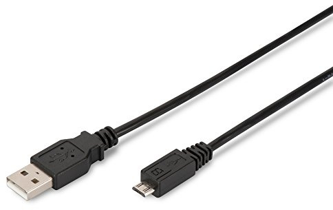 Ewent EW-UAB-005-MC Cable USB 0,5 m USB 2.0 Micro-USB A USB A Negro