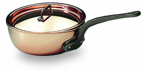 Sauteuse professionnelle évasée avec Couvercle - Contenance 1,8 L