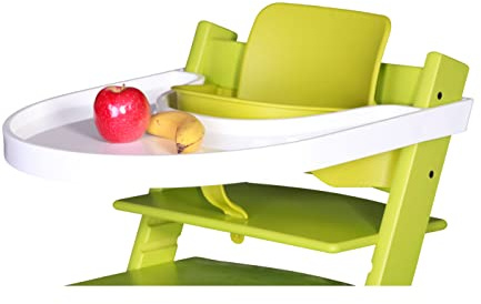 Playtray Tripp Trapp Tisch - Geeignet für alle versionen des Stokke Stuhl, Einfach zu montieren, 100% BPA-frei, Weiß