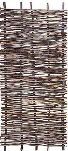 Weidenprofi Sichtschutz, Haselnusszaun Modell Stabil, Flechtzaun aus Hasel, Größe (BxH): 90 x 180 cm