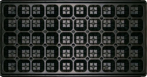 VILMORIN Set di 3 vassoi di Coltura da 50 Celle, Colore: Nero