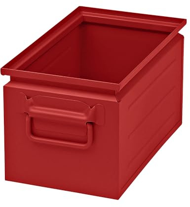 kaiserkraft FRANKEL Bac gerbable en tôle d'acier | capacité 14 l | rouge feu RAL 3000