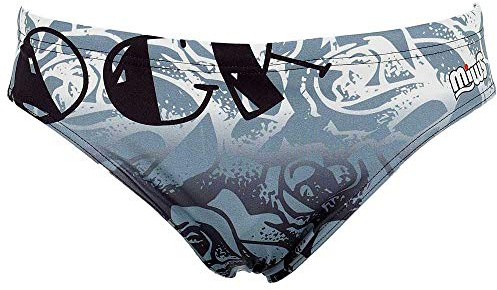 Miws Rock Star Herren Badeanzug, Grau/Pink L Grau/Rosa
