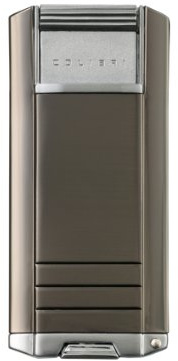COLIBRI Cigarren-Feuerzeug Baron gun satin / chrom Laser