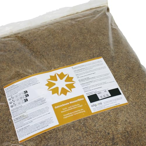 algova Daphnien Wasserflöhe 4kg – Natürliches Zierfischfutter | Getrocknetes Fischfutter mit hoher Akzeptanz – Für Guppy, Platy, Diskus, Skalare, Koi & Garnelen – Auch für Vögel