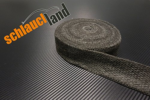 5m Keramik Hitzeschutzband 50mm schwarz 1200°C *** Heat Wrap Turbo Fächerkrümmer Hitzeschutz Isolierband Auspuff Band