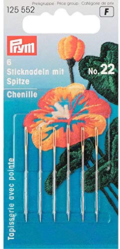 PRYM 125552 Sticknadeln mit Spitze No. 22, 6 Stück