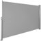 tectake® Store Brise Vue Jardin Retractable Multi-Fonction Store latéral Enroulable Brise Soleil Paravent Exterieur Opaque en Aluminium Store banne pour Terrasse Jardin - Gris | 180 x 300 cm