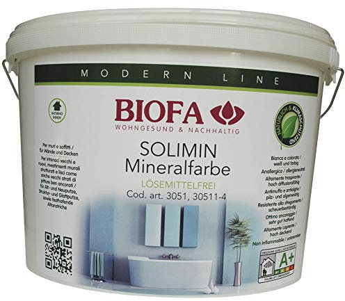 Biofa SOLIMIN Silikat Wandfarbe weiß, 4 Liter
