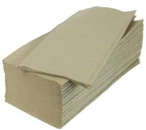10.000 Stück Papierhandtücher Natur 25x23 cm ZZ-Falz recycling