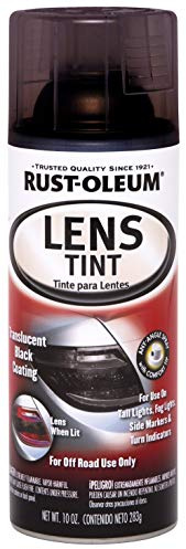 Rust-Oleum 253256 Automotive Lens Tint Coating Spray, 10 oz, Translucent Black
