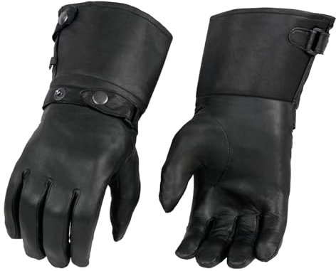 Shaf International Long Gauntlet Handske för män (svart, Medium)