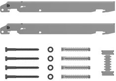 Kermi Schnellmontagekonsolen-Set für Typ 11-33,BH 600mm,weiss