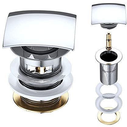Mai & Mai Bonde de lavabo clic clac pour lavabos et vasques avec trop plein P03