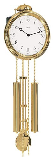 Hermle 60991-000261 Heimuhr mit Lyrapendel, Gold, Mechanisch
