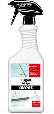 Wepos Fugen Reiniger 750 ml | Reiniger für die Fugen an Wand und Bodenfliesen | Innen- und Außenbereich | Entfernt Fett, Schmutz, Pflegemittelrückstände