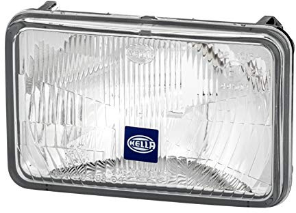 HELLA 1AB 006 977-021 Alogeno-Gruppo ottico, Faro principale, 12V, rettangolare, Numero di riferimento 12.5, Montaggio, interno, colore diffusore luce cristallino, Spina Spina piatta, Dx/Sx