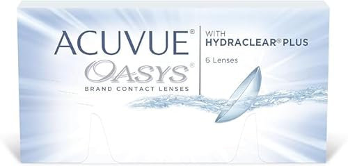 ACUVUE OASYS con tecnologia HYDRACLEAR PLUS - Lenti a contatto quindicinali - Protezione UV;+5.50 diottrie; BC 8.4; DIA 14.00; 12 lenti