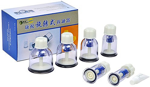 Kangzhu Juego de ventosas giratorias de plástico, 6 piezas, ventosas sin bomba de vacío.