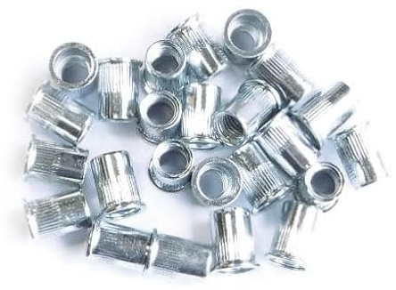 OC-PRO INSERTS FILETÉS DE 12 mm TÊTE PLATE - 25 PIÈCES - RIVET - INSERT - NUTS - ACIER ALLié - M12 x 1.25mm - CLASSE 2B