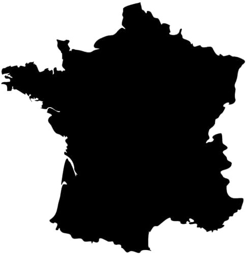 Samunshi® Frankreich Aufkleber 29 x 30cm schwarz