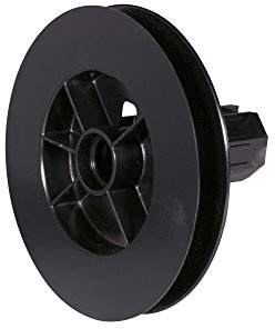 jarolift Gurtscheibe 85 mm mit Walzenkapsel SW40 kurz, Rollladen-Zubehör für Rollladengurte, außenliegender Achsstift, aus Hart-Kunststoff