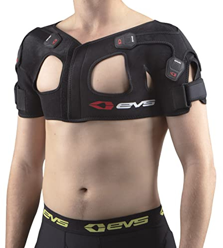 EVS SPORTS SB05 Shoulder Brace | Compression Support & X-Strap Stabilization | Breathable Adjustable Fit | Large