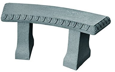 Emsco Group Gartenbank – natürliche Granitoptik – aus Kunstharz – leicht – Höhe 30,5 cm