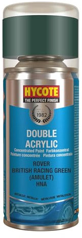 Hycote Double Acrylic Aerosol Car Spray Paint, Rover - British Racing Green, 150 ml