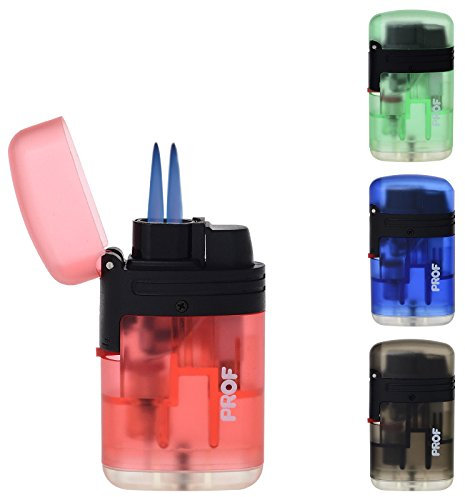 Briquet électronique turbo briquet à gaz bLUE fLAME doppelflamme briquet tRANSPaRENT