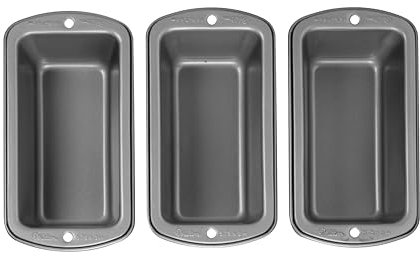 Wilton Recipe Right Loaf Pan for Baking, Mini Size, Single Cavity, Set of 3