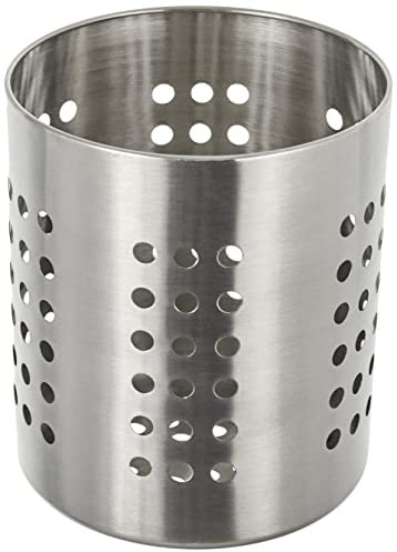 Zeller 27340 Porta-Utensilios de Cocina, Acero Inoxidable, Gris, 12x12x13 cm