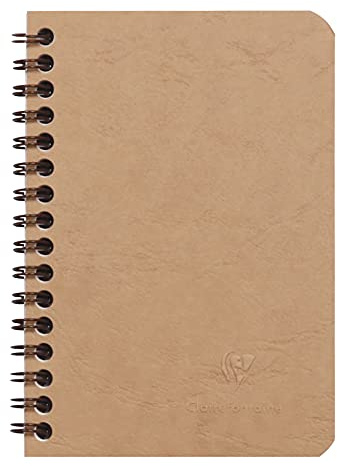 Clairefontaine 78592C spiralbok (Age Bag rutig, 9,5 x 14 cm, 50 ark) 1 st brun