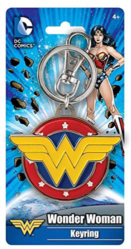 DC Comics Wonder Woman Colored Field Pewter Key Ring Action Figure,Multi,3