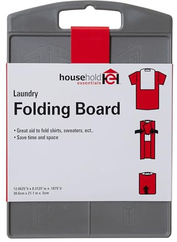 Household Essentials 195 Shirt Folding Board for Laundry | Folds T-Shirts, Polos and Dress Shirts, Black