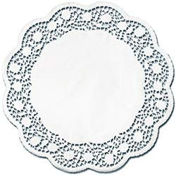 Tortenspitzen rund Ø 20cm weiß Rand gestanzt 250 Stück Dekor Rose